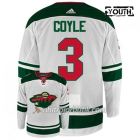 Barn Ishockey Minnesota Wild Tröja CHARLIE COYLE 3 Adidas Vit Authentic